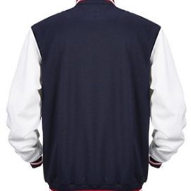 Angel Cola Black & White Cotton Varsity Lightweight Letterman Jacket