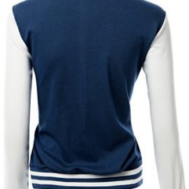 Mojessy Women’s Slim Fit Baseball Varsity Bomber Jacket Coat Outwear