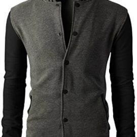 H2H Mens Slim Fit Varsity Baseball Bomber Cotton Lightweight Premium Jacket