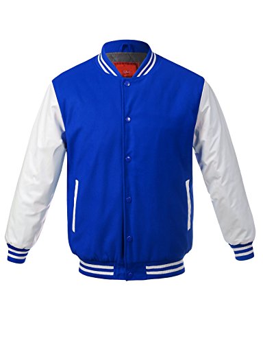 Buy JD Apparel Men's Two-Tone Premium Varsity Baseball Jacket