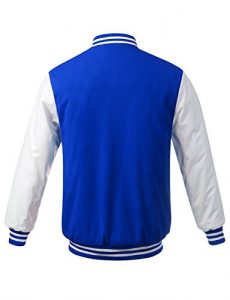 JD Apparel Men's Two-Tone Premium Varsity Baseball Jacket
