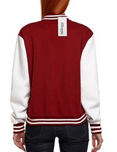 Meaneor Women's Baseball Long Sleeve Coats Slim Fit Bomber Club Varsity Jacket