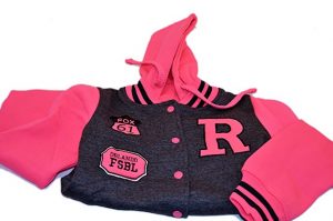 Urban Diva Urban Kids Girls Size 7 8 Two Tone Hot Pink and Charcoal Gray Athletic Baseball Jacket Jogger for Girls