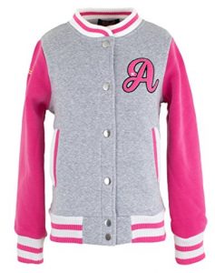 WG Fashion 1407 Big Girl's A is for Angel Letterman Jacket