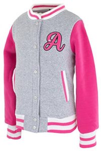 WG Fashion 1407 Big Girl's A is for Angel Letterman Jacket