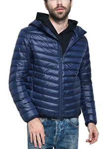 Wantdo Men's Hooded Packable Light Weight Down Jacket