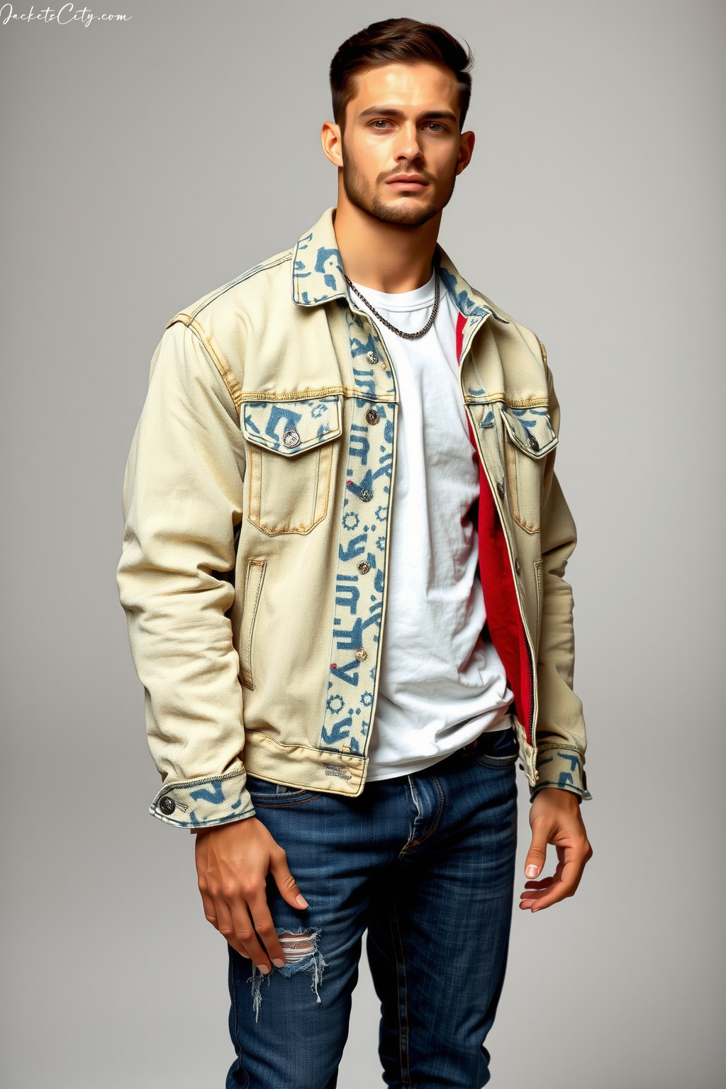 Acid Wash Jean Jacket Layering with 90S Vintage Outfit - Perfect Combo