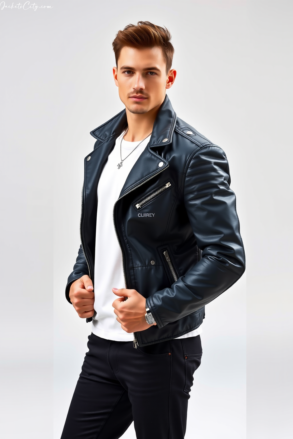 Black Moto Jacket - Sophisticated Men's Outerwear