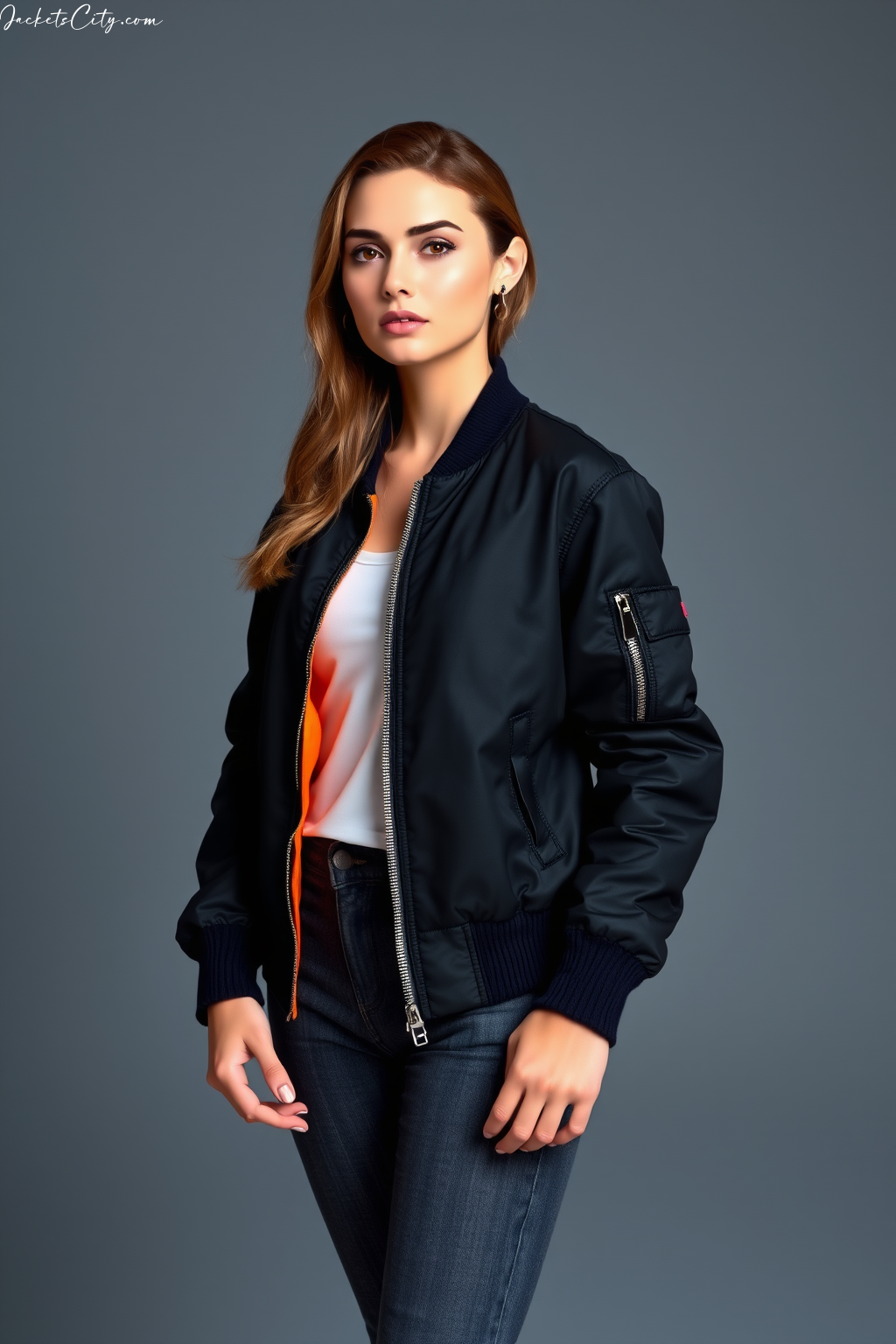 Classic Black MA-1 Bomber Jacket