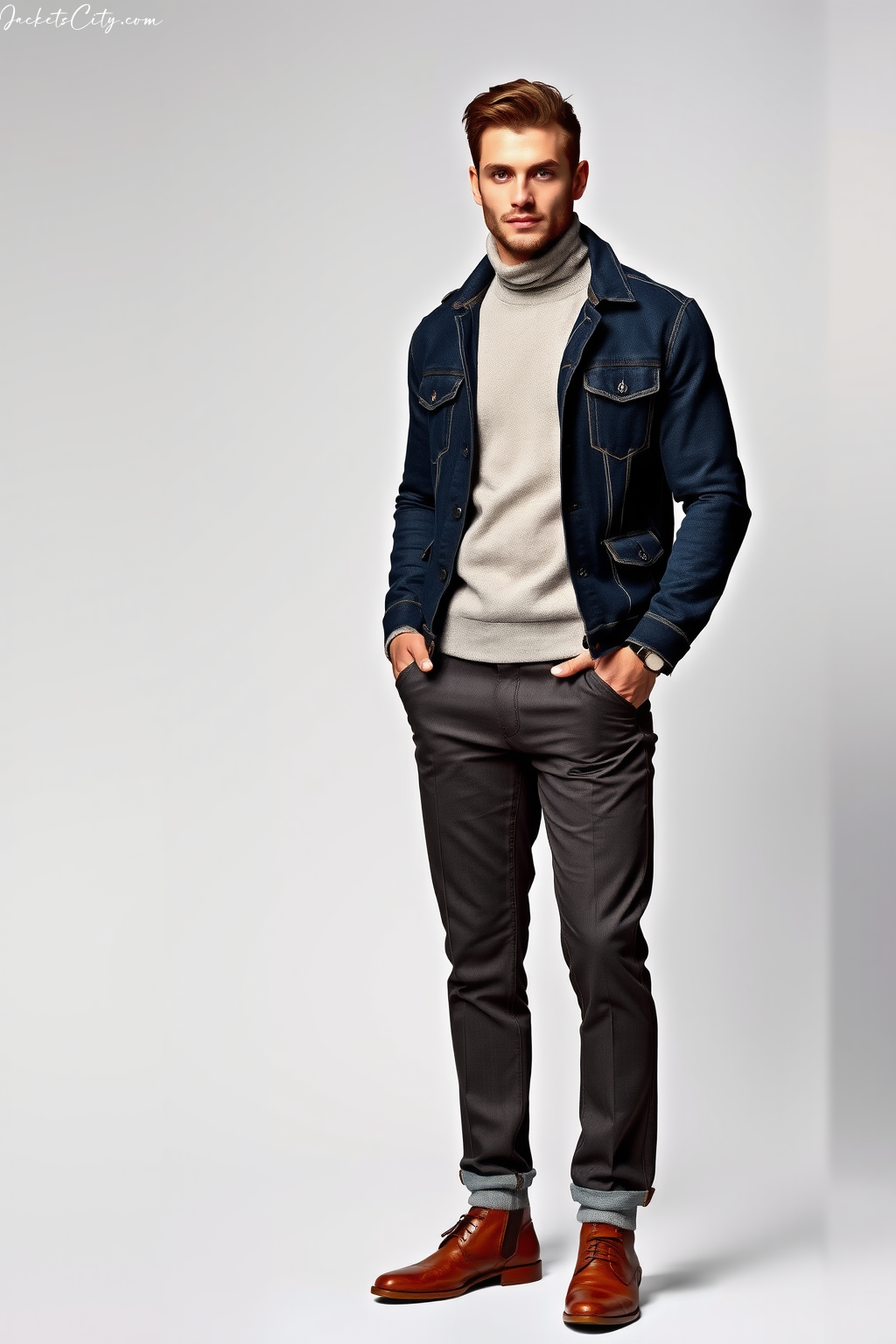Outfit Inspiration: Dark Jean Jacket and Cashmere Sweater