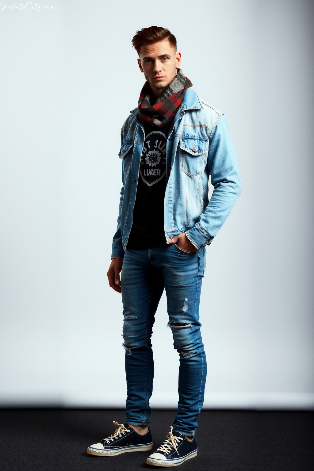 Style Guide: Distressed Jean Jacket with Graphic Tee