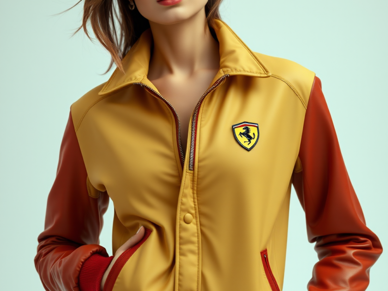 Ferrari Driving Jacket: Italian Craftsmanship with Leather Trim