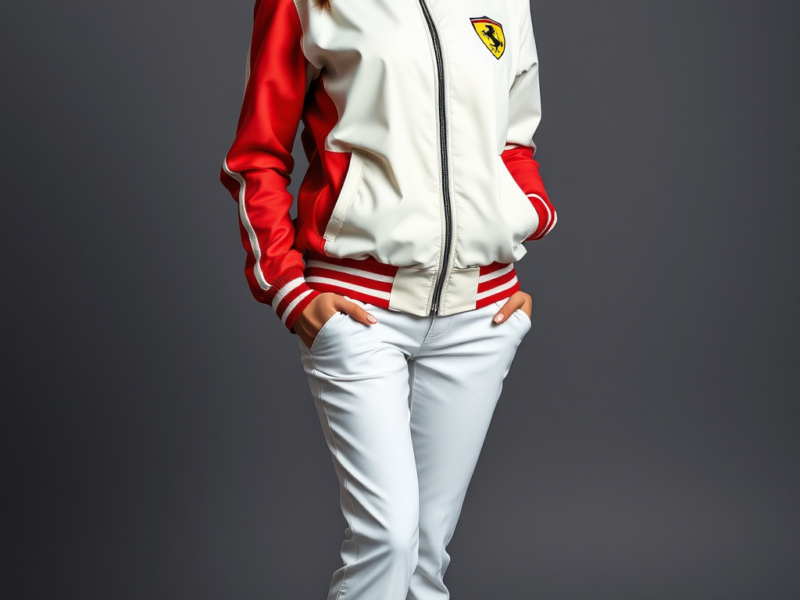 Ferrari Heritage Jacket: Vintage Racing Graphics and Classic Logo