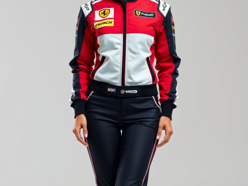 Formula Racing Jacket: Aerodynamic Panels and Team Colors