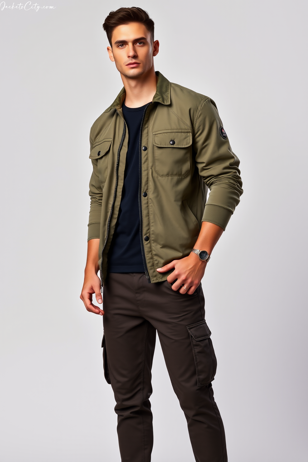 Khaki Bomber Jacket