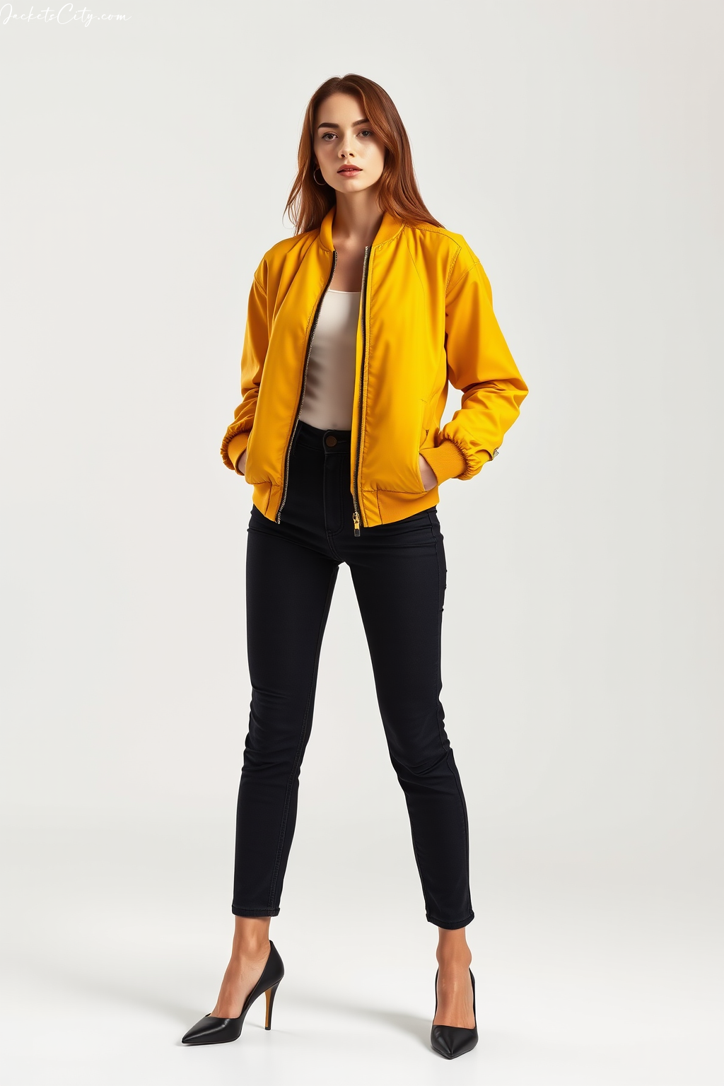 Mustard Yellow Bomber Jacket