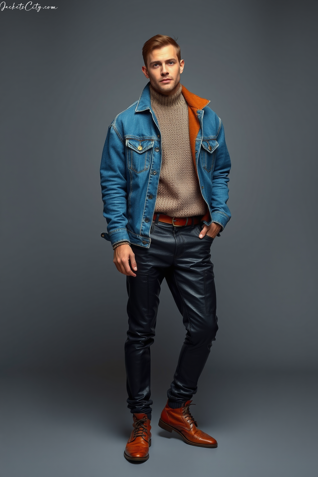 How to Layer: Oversized Jean Jacket + Chunky Knit Sweater