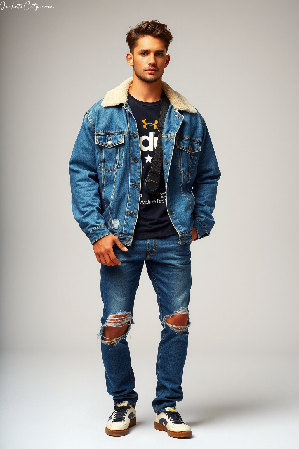 Outfit Inspiration: Oversized Vintage Jean Jacket and Band Tee