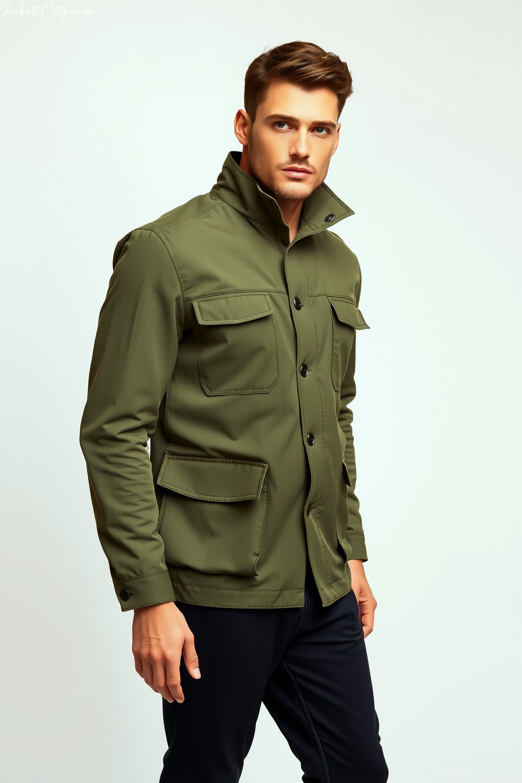 Pine Green Waxed Canvas Jacket – Sophisticated Men’s Outerwear
