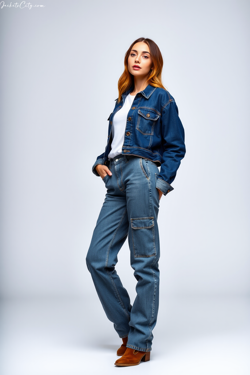 Style Inspiration: Raw Denim Trucker White Thermal over Styled Look