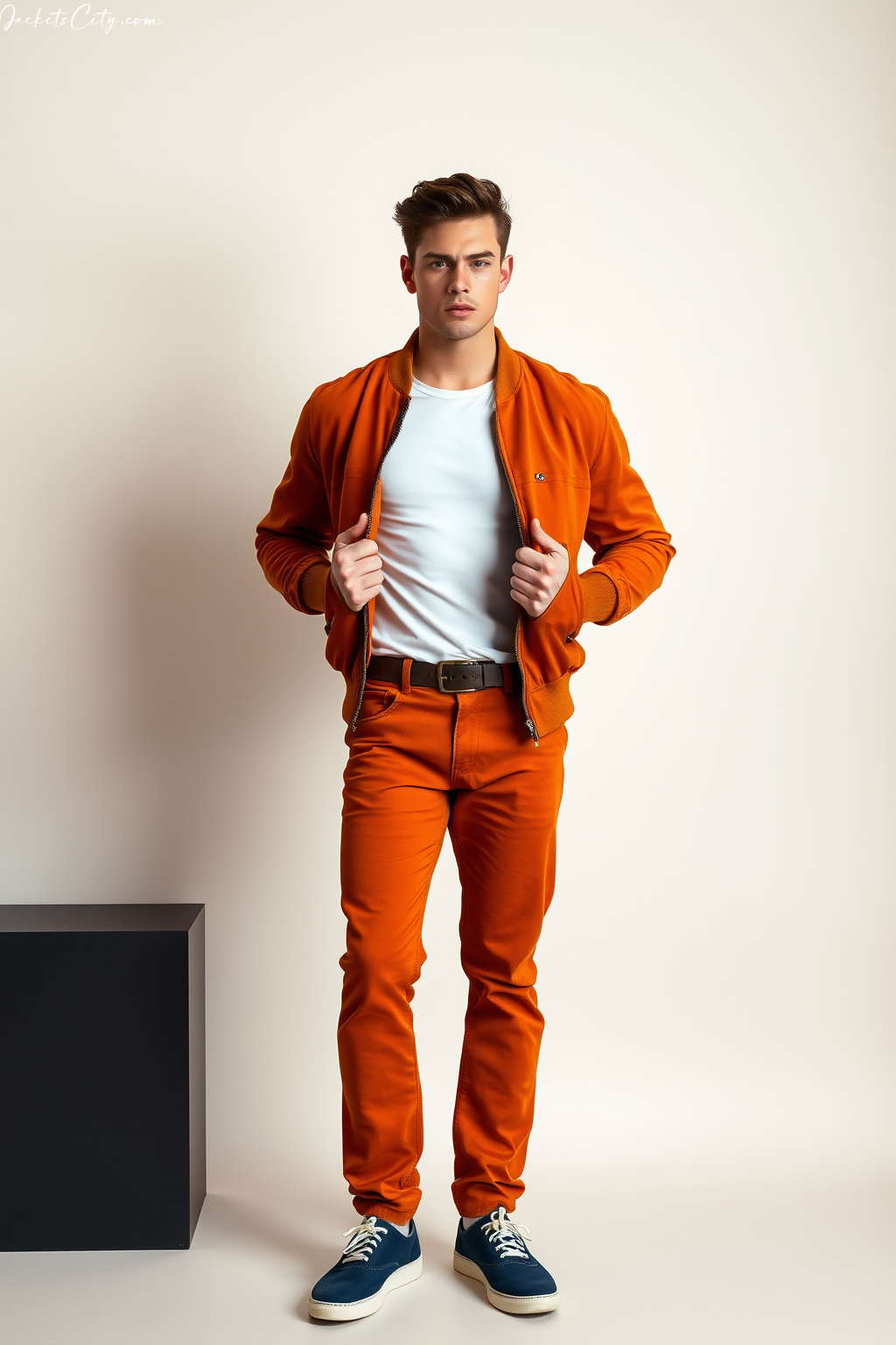 Rust Orange Bomber Jacket