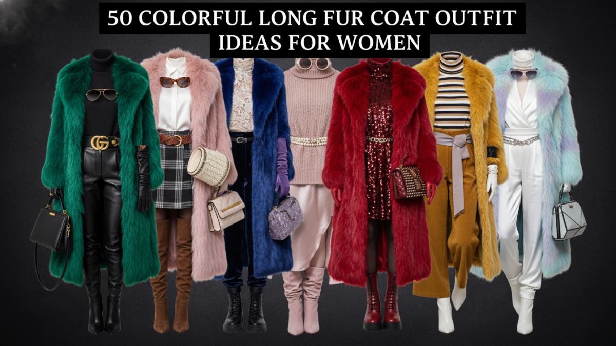 50 Colorful Long Fur Coat Outfit Ideas for Women – Style Guide