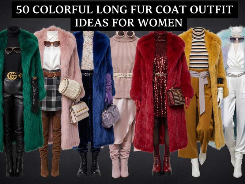 50 Colorful Long Fur Coat Outfit Ideas for Women – Style Guide