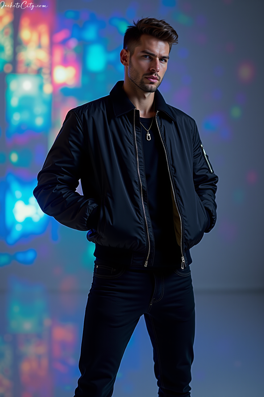 Black Bomber Jacket