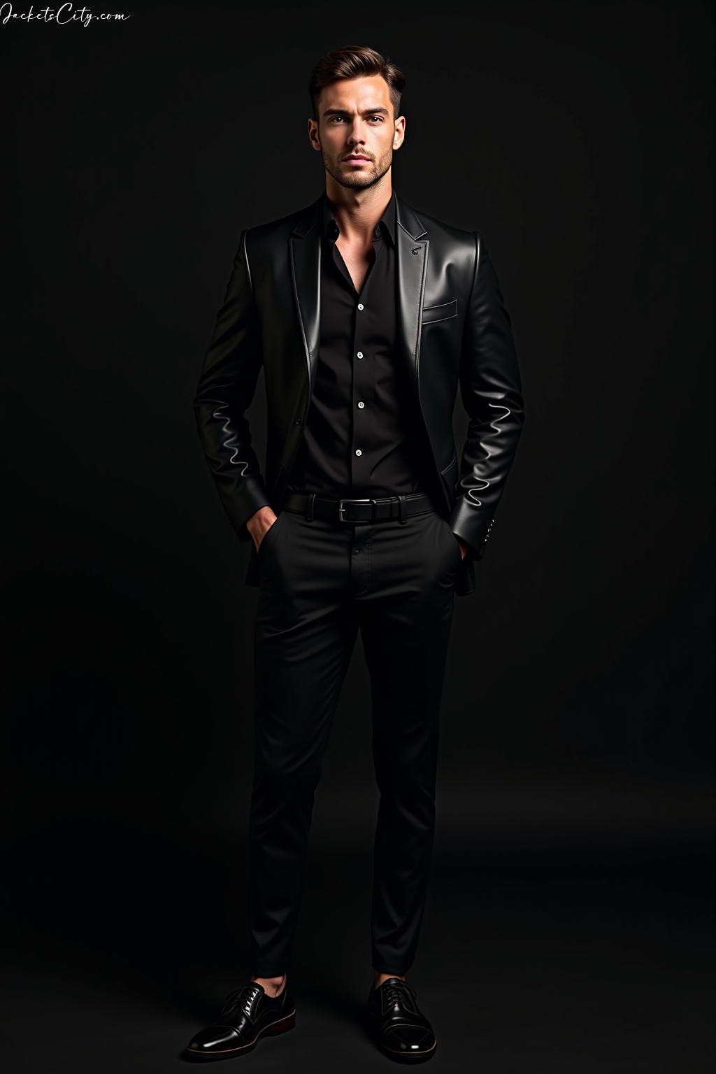 Black Leather Blazer