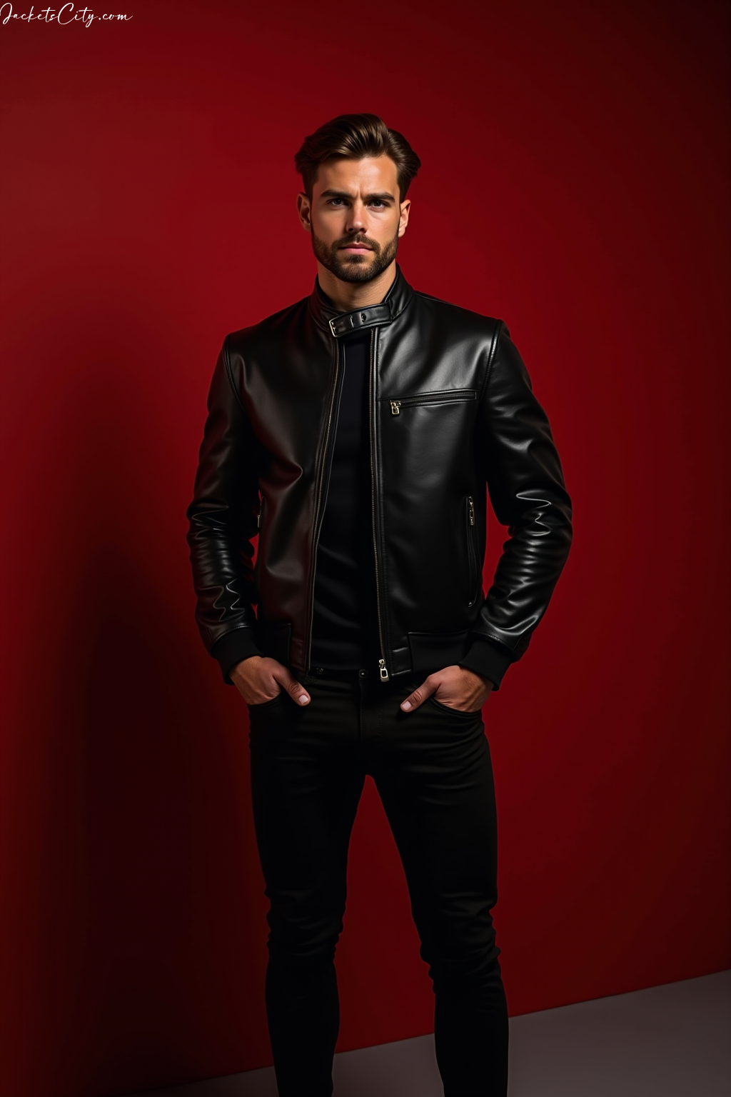 Black Leather Racing Jacket