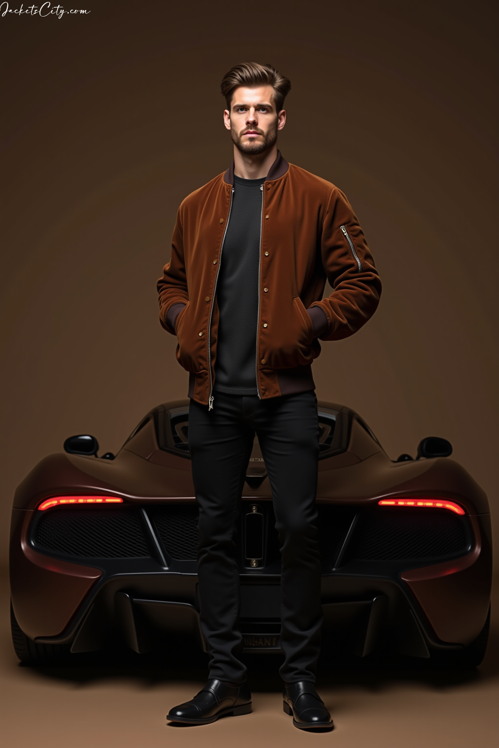 Brown Suede Bomber