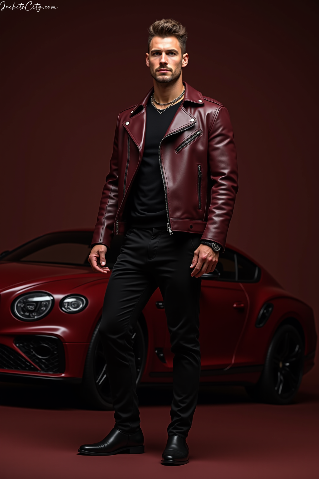 Burgundy Leather Jacket