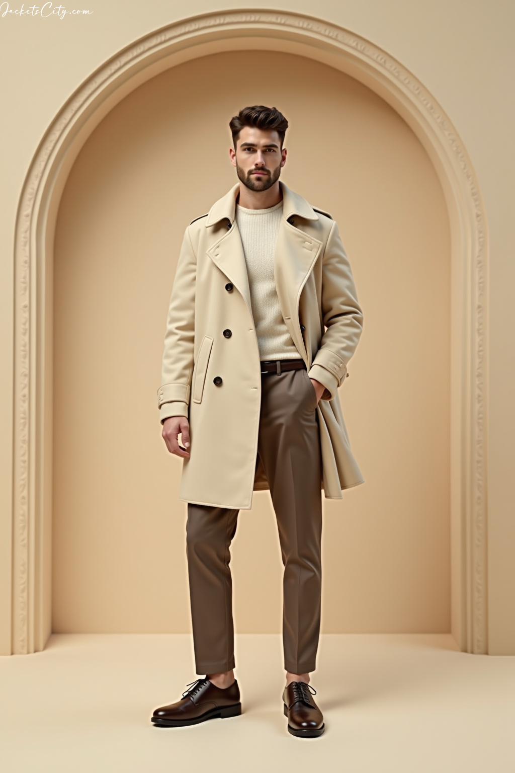 Cream Peacoat