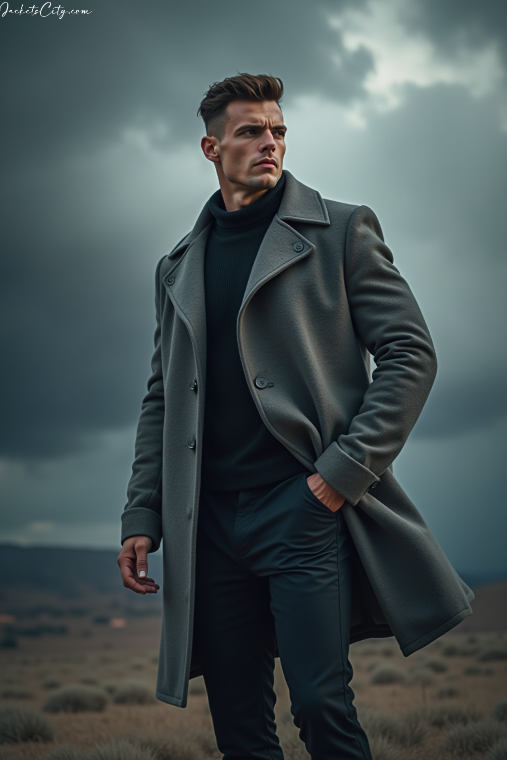 Grey Peacoat