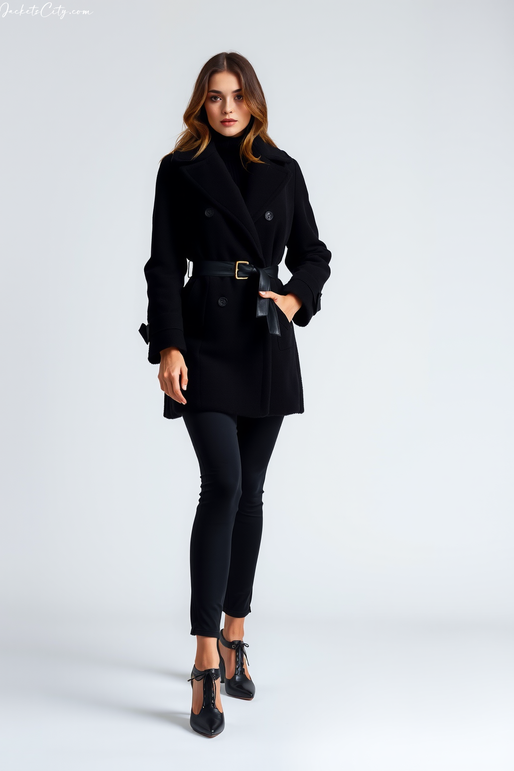 Black Teddy Peacoat Black Outfit