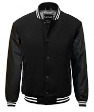 Guytalk Men’s Letterman Style Premium Thick Fabric Varsity Baseball Jacket