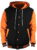 U World Men’s Hood Cotton Varsity Baseball Jacket Orange