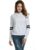 Zeagoo Women Pullover Hoodie Striped Long Sleeve Casual Sweatshirt